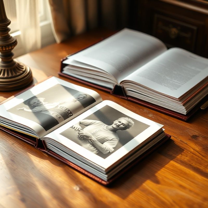Otevřené rodinné fotoalbum vedle složky s dokumenty